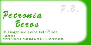 petronia beros business card